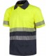 Polo bicolor de alta visibilidad certificado con cinta reflectante segmentada C3890. Workteam1