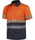 Polo bicolor de alta visibilidad certificado con cinta reflectante segmentada C3890. Workteam2