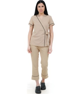 Casaca de mujer entallada y cruzada B9510. Workteam3