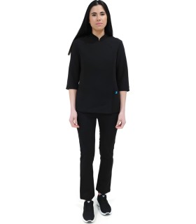 Casaca de mujer entallada y cruzada B9511. Workteam3