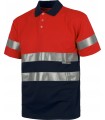Polo bicolor reflectante de alta visibilidad certificado C3867. Workteam1