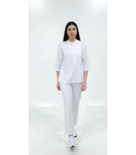 Casaca de mujer entallada y cruzada B9511. Workteam6