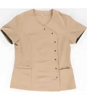 Casaca de mujer entallada y cruzada B9512. Workteam1