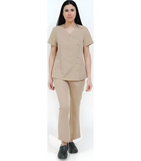Casaca de mujer entallada y cruzada B9512. Workteam3