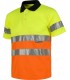 Polo bicolor reflectante de alta visibilidad certificado C3866. Workteam1