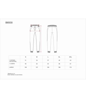 Pantalón sanitario de mujer elástico B6930. Workteam55