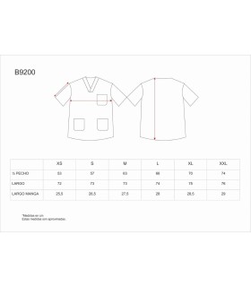 Casaca sanitaria unisex B9200. Workteam19