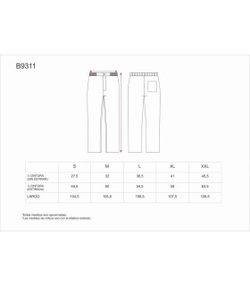 Pantalón sanitario de Algodón B9311. Workteam2