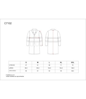 Bata certificada de alta visibilidad C7102. Workteam7