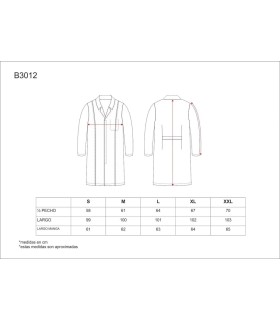 Bata unisex con cierre de velcro B3012. Workteam3