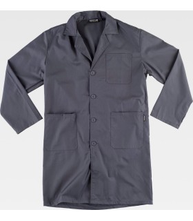 Bata unisex con cierre de botones B7100. Workteam1
