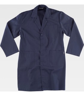 Bata unisex con cierre de botones B7100. Workteam3