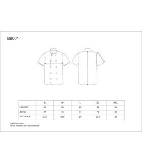 Chaqueta de cocina de doble botón B9001. Workteam5