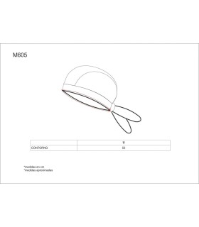 Bandana de cocina con vivo a contraste M605. Workteam4