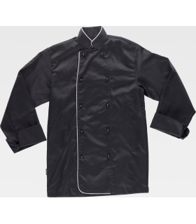 Chaqueta de cocina unisex combinada B9206. Workteam1