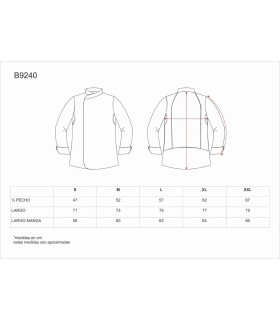 Chaqueta de cocina combinada B9240. Workteam5