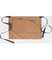 Delantal corto en tejido Canvas con cintas vaqueras M713. Workteam1