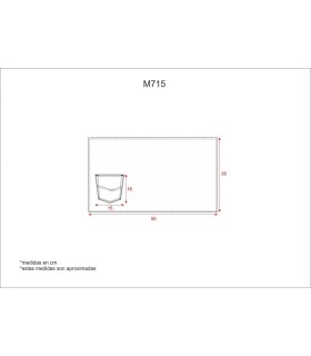 Mantel vaquero individual M715. Pack de 4 und. Workteam2