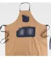 Delantal tejido Canvas combinado con vaquero M720. Workteam1