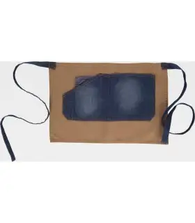 Delantal corto en tejido Canvas combinado con vaquero M721. Workteam1