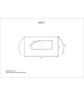 Delantal corto en tejido Canvas combinado con vaquero M721. Workteam2