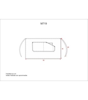 Delantal corto vaquero M719. Workteam2