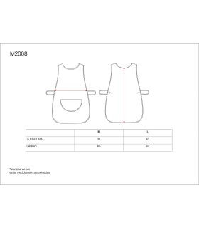 Casulla ajustable con corchetes M2008. Workteam5