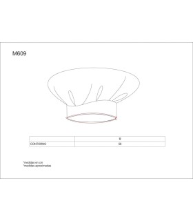Gorro de cocina de estilo champiñón M609. Workteam13
