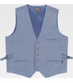 Chaleco vaquero con ajuste trasero B9034. Workteam1