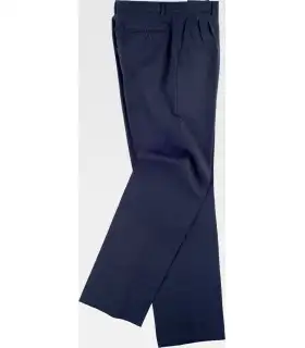Pantalón de vestir recto con pinzas en poliéster B9014. Workteam1