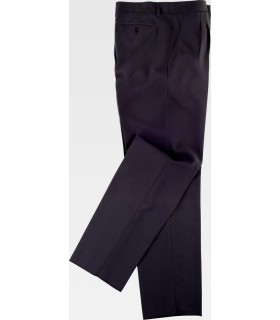 Pantalón de vestir recto con pinzas en poliéster B9014. Workteam2