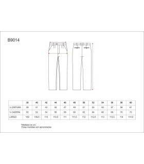 Pantalón de vestir recto con pinzas en poliéster B9014. Workteam3