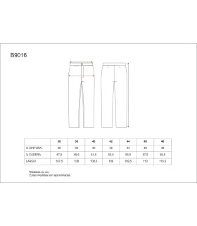 Pantalón de vestir recto de mujer B9016. Workteam5