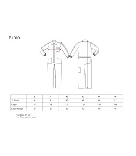 Buzo bicolor de niño B1000. Workteam5