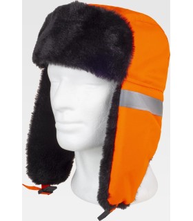 Gorro de pelo con orejeras de reflectante WFA935. Workteam3