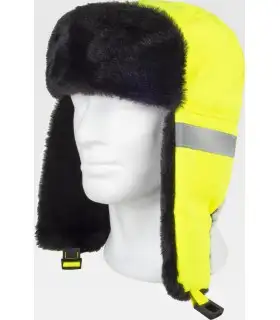 Gorro de pelo con orejeras de reflectante WFA935. Workteam1