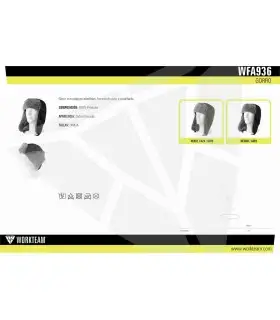 Gorro de pelo con orejeras WFA936. Workteam7