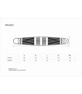 Cinturón Lumbar con tensores elásticos WFA301. Workteam2