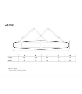 Cinturón Lumbar de alta visibilidad WFA305. Workteam3