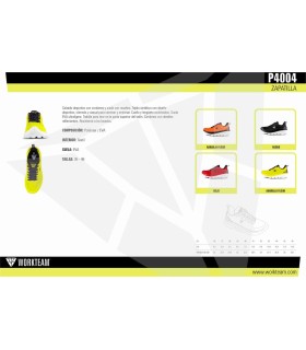 Zapatilla deportiva con cordones P4004. Workteam18