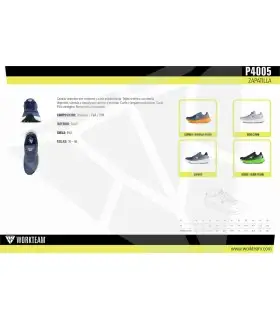 Zapatilla deportiva con cordones P4005. Workteam21