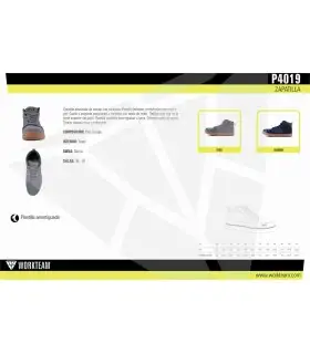 Zapatilla abotinada de serraje P4019. Workteam13