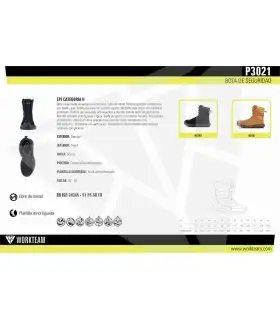Bota de serraje certificada P3021. Workteam13