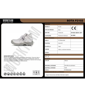 Bota especial alimentación P2102. Workteam7
