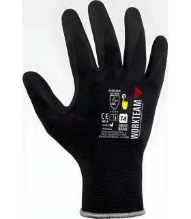 Guante con recubrimiento de nitrilo microporoso G5010. Workteam5