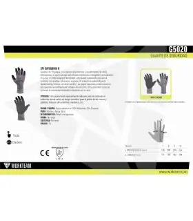 Guante con recubrimiento de nitrilo microporoso G5020. Workteam3