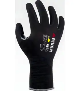 Guante con recubrimiento de nitrilo microporoso G5022. Workteam