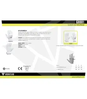 Guante de piel flor caprino G0801. Workteam3