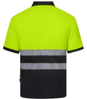 Polo de trabajo alta visibilidad de cintas segmentadas y poliéster reciclado 305533 Velilla24