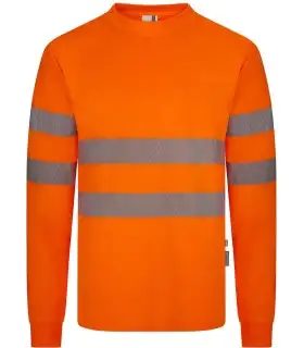 Camiseta de alta visibilidad, poliéster reciclado y cinta segmentada 305634. Velilla1